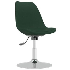 Scaune de bucatarie pivotante vidaXL, 4 buc., 49 x 45 x 81-93 cm, Metal/Poliester, Negru