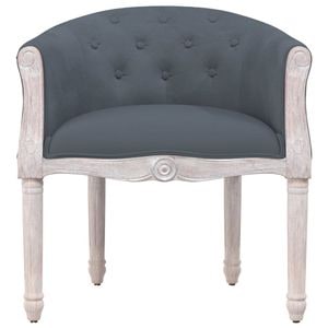 Scaun de bucatarie vidaXL, 1 buc., 63 x 61 x 69 cm, Lemn/Catifea, Gri