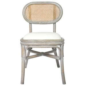 Scaune de bucatarie vidaXL, 6 buc., 46 x 53 x 83 cm, Lemn/Ratan, Gri