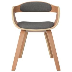 Scaune de bucatarie vidaXL, 4 buc., 53 x 54 x 77 cm, Lemn/Piele ecologica, Negru