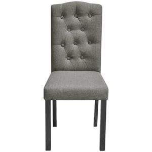 Scaune de sufragerie vidaXL, 4 buc., 42 x 51.5 x 95 cm, Lemn/Textil, Gri