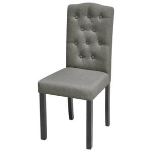 Scaune de sufragerie vidaXL, 6 buc., 42 x 51.5 x 95 cm, Lemn/Textil, Gri