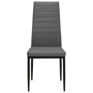 Scaune de sufragerie vidaXL, 6 buc., 43 x 44 x 96 cm, Otel/Textil, Gri