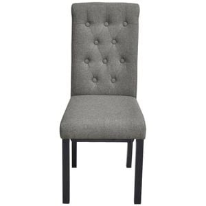 Scaune de bucatarie vidaXL, 2 buc., 42 x 57 x 95 cm, Lemn/Textil, Gri