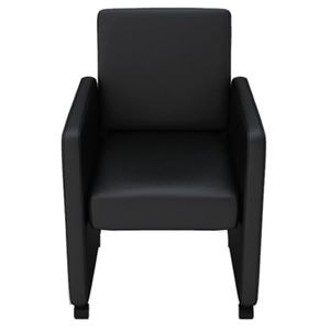 Scaune de sufragerie vidaXL, 4 buc., 58.5 x 65 x 88 cm, Metal/Poliuretan, Negru