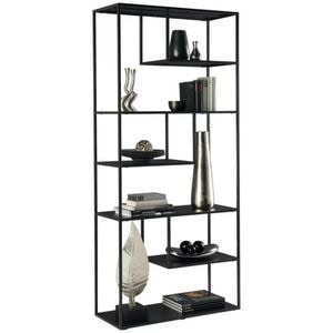 Etajera CARRYHOME, 5 rafturi, 85x188x35 cm, Negru 