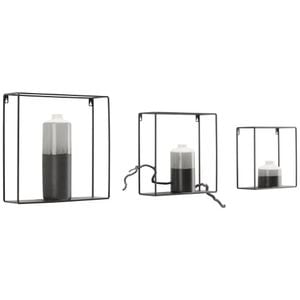 Set etajere de perete LANDSCAPE, 35x35x10 cm, Negru