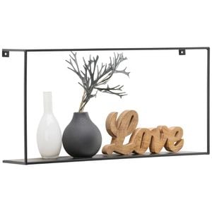 Raft suspendat LANDSCAPE, metal, 60 x 12 x 30 cm, negru