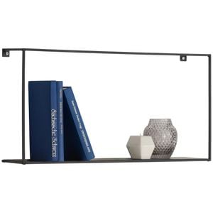 Raft suspendat LANDSCAPE, metal, 50 x 8 x16 cm, negru