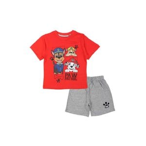 Set 2 piese pentru baieti Team Paw Patrol, 100% bumbac, 128 cm, 8 ani, rosu