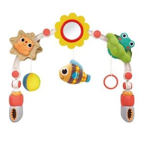 Arcada vesela pentru carucior sau patut HOLA Animals 278, reglabila si pliabila, 0-36 luni, Multicolor