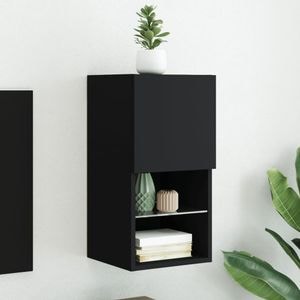 Comoda TV cu lumini LED vidaXL, negru, 30,5x30x60 cm
