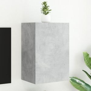 Comoda TV de perete vidaXL, gri beton, 40,5x30x60 cm, lemn prelucrat