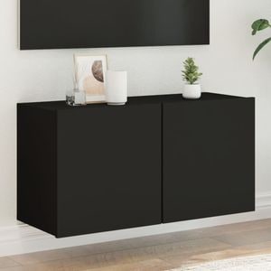 Comoda TV de perete vidaXL, negru, 80x30x41 cm