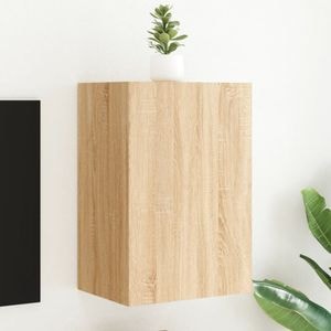 Comoda TV de perete vidaXL, stejar sonoma 40,5x30x60 cm lemn prelucrat