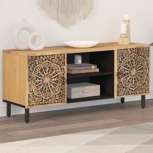 Comoda TV vidaXL, 105x33x46 cm, lemn masiv de mango