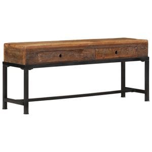 Comoda TV vidaXL, 110x30x46 cm, lemn masiv reciclat 