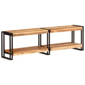 Comoda TV vidaXL, 140x30x40 cm, lemn masiv de acacia