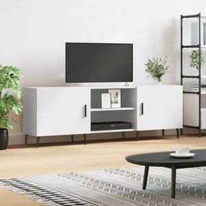 Comoda TV vidaXL, alb, 150x30x50 cm, lemn compozit