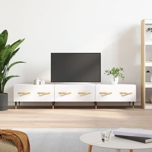 Comoda TV vidaXL, alb, 150x36x30 cm, lemn prelucrat