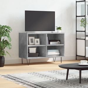 Comoda TV vidaXL, gri beton, 69,5x30x50 cm, lemn compozit