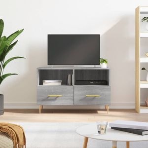 Comoda TV vidaXL, gri sonoma, 80x36x50 cm, lemn prelucrat