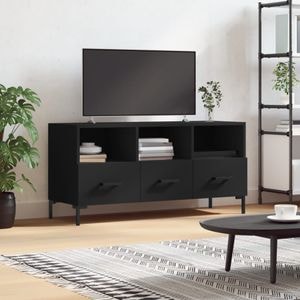 Comoda TV vidaXL, negru, 102x36x50 cm, lemn prelucrat