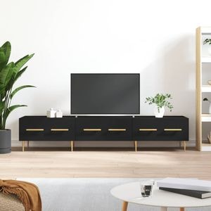Comoda TV vidaXL, negru, 150x36x30 cm, lemn prelucrat