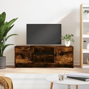 Comoda TV vidaXL, stejar afumat, 102x30x37,5 cm, lemn prelucrat