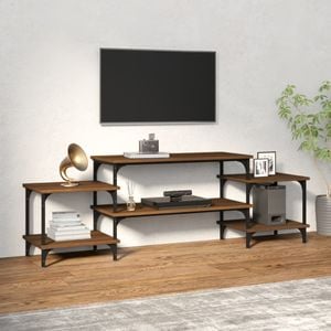 Comoda TV vidaXL, stejar maro, 157x35x52 cm, lemn prelucrat