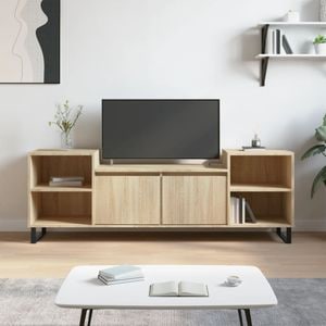 Comoda TV vidaXL, stejar sonoma, 160x35x55 cm, lemn prelucrat