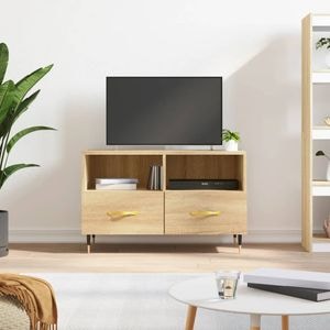 Comoda TV vidaXL, stejar sonoma, 80x36x50 cm, lemn prelucrat