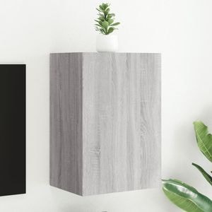Comoda TV de perete vidaXL, gri sonoma 40,5x30x60 cm lemn prelucrat