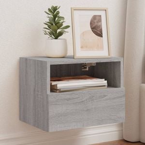 Comoda TV de perete vidaXL, gri sonoma, 40x30x30 cm, lemn prelucrat