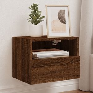 Comoda TV de perete vidaXL, stejar maro, 40x30x30 cm, lemn prelucrat