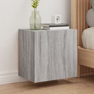 Comoda TV de perete vidaXL, gri sonoma 40,5x30x40 cm lemn prelucrat
