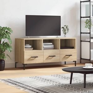 Comoda TV vidaXL, stejar sonoma, 102x36x50 cm, lemn prelucrat