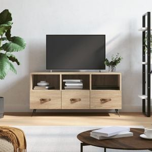 Comoda TV vidaXL, stejar sonoma, 102x36x50 cm, lemn prelucrat