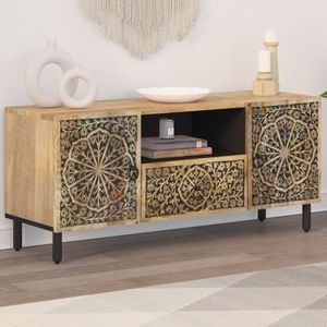 Comoda TV vidaXL, 105x33x46 cm, lemn masiv de mango