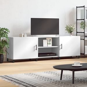 Comoda TV vidaXL, alb, 150x30x50 cm, lemn compozit