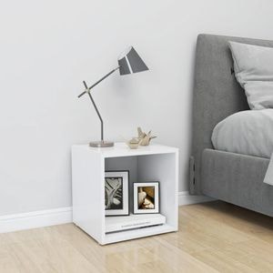 Comoda TV vidaXL, alb, 37x35x37 cm 