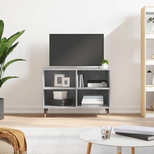Comoda TV vidaXL, gri beton, 69,5x30x50 cm, lemn compozit