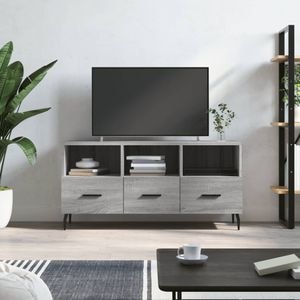Comoda TV vidaXL, gri sonoma, 102x36x50 cm, lemn prelucrat