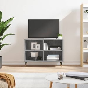 Comoda TV vidaXL, gri sonoma, 69,5x30x50 cm, lemn compozit