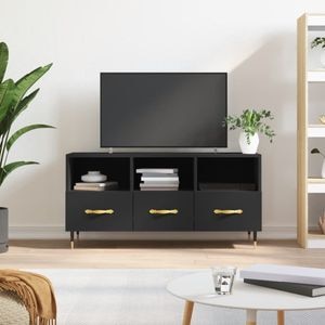 Comoda TV vidaXL, negru, 102x36x50 cm, lemn prelucrat