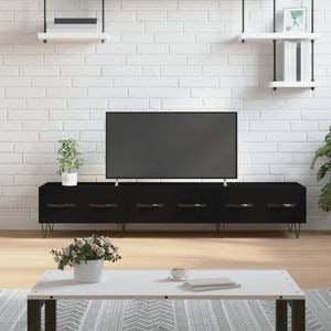 Comoda TV vidaXL, negru, 150x36x30 cm, lemn prelucrat