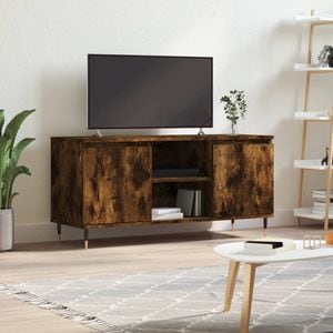 Comoda TV vidaXL, stejar fumuriu, 104x35x50 cm, lemn compozit