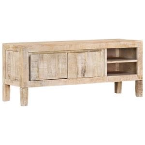 Comoda TV vidaXL, 110x35x46 cm, lemn masiv de mango