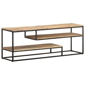 Comoda TV vidaXL, 130 x 30 x 45 cm, lemn de mango nefinisat