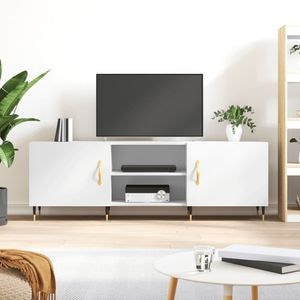 Comoda TV vidaXL, alb, 150x30x50 cm, lemn compozit